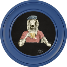 Happy Hour Bruce on Charcoal Black Framed Art Prints by Brand McKenzie