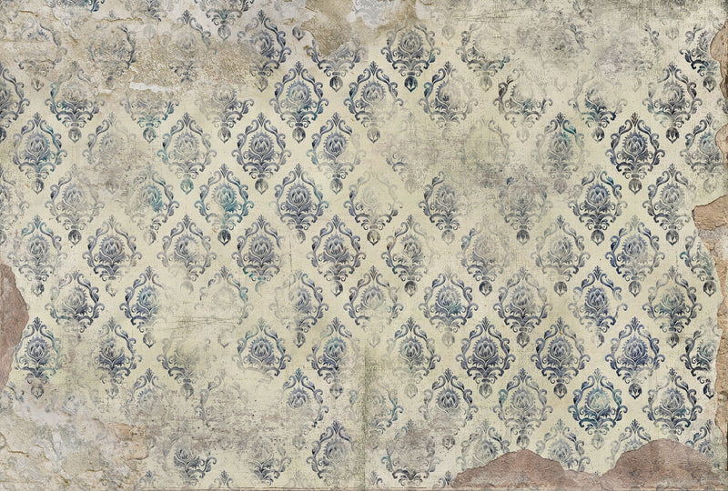 7000075 Provence Damask Blue Montmartre Mural by Coordonné