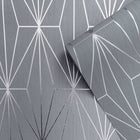 703014 Kayla Grey and Gunmetal Wallpaper By Muriva