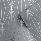 703014 Kayla Grey and Gunmetal Wallpaper By Muriva