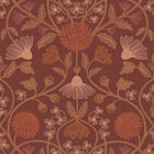 70450814 Hippolyte Bordeaux/Cuivré Wallpaper by Casamance