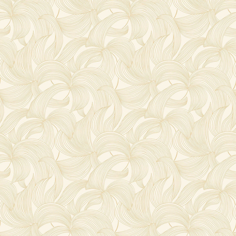 70681426 Leontine Ivoire/Doré Wallpaper by Casamance