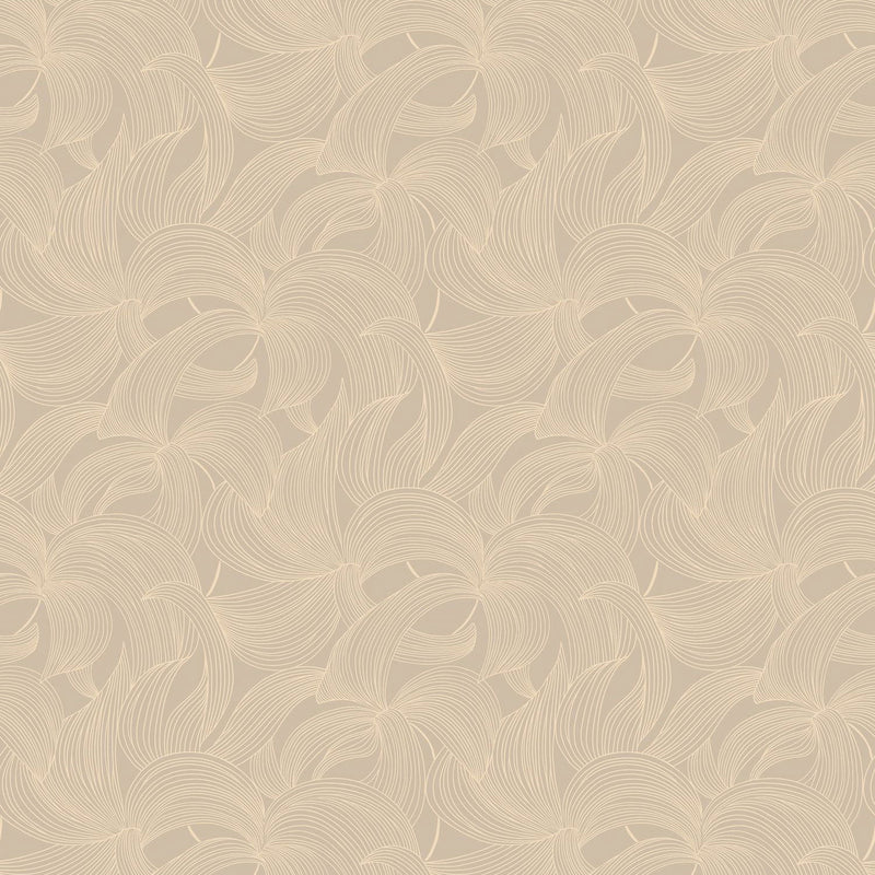 70681528 Leontine Marron Glacé/Nacré Wallpaper by Casamance