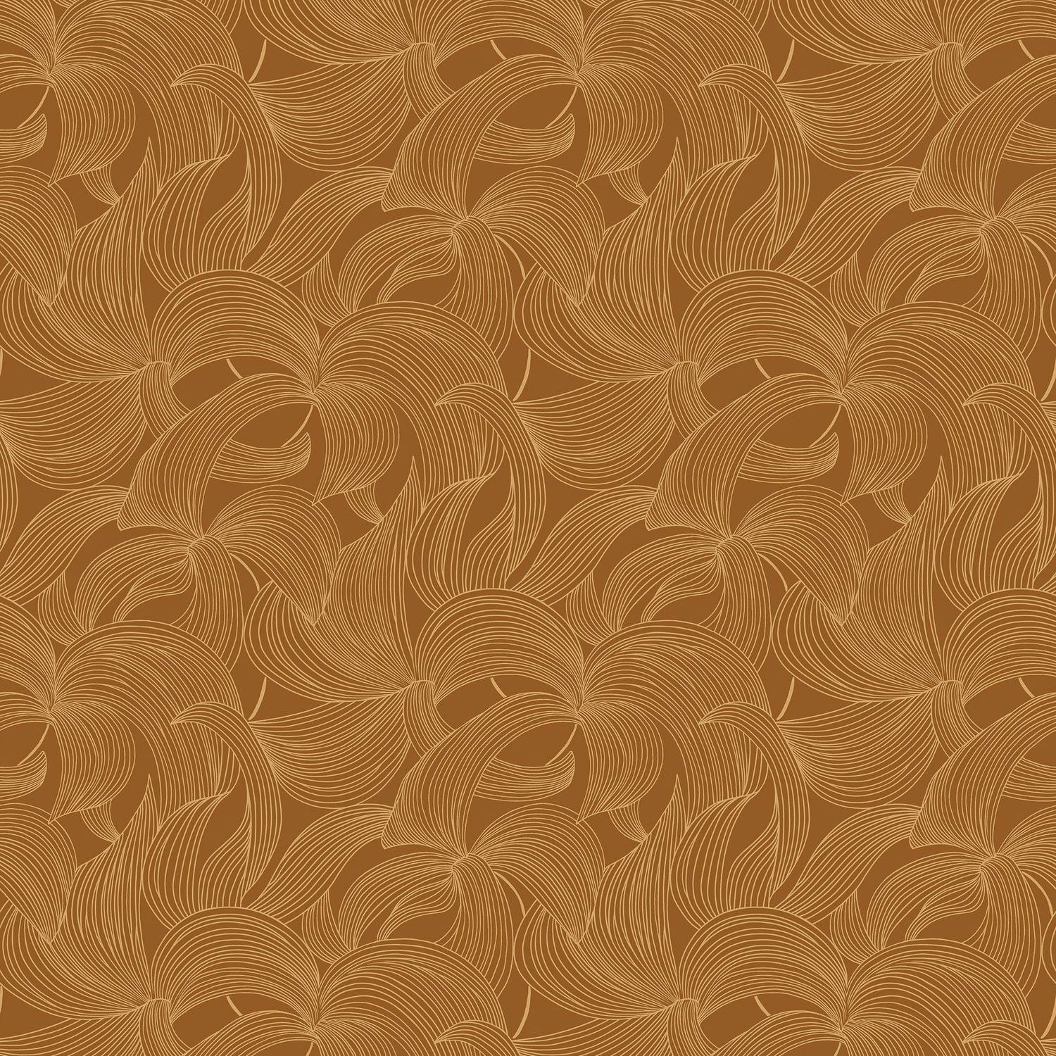 70681834 Leontine Ambre/Doré Wallpaper by Casamance