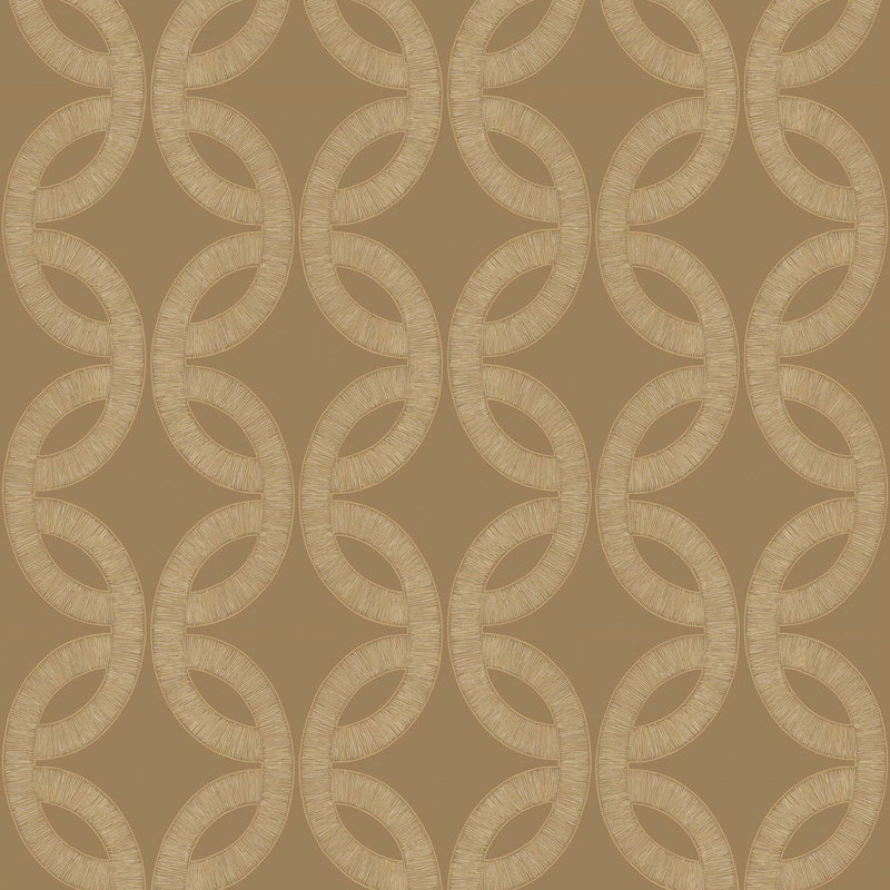 70692140 Etienne Praliné/Doré Wallpaper by Casamance