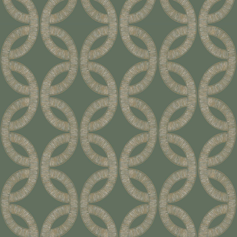 70692242 Etienne Vert De Gris/Doré Wallpaper by Casamance
