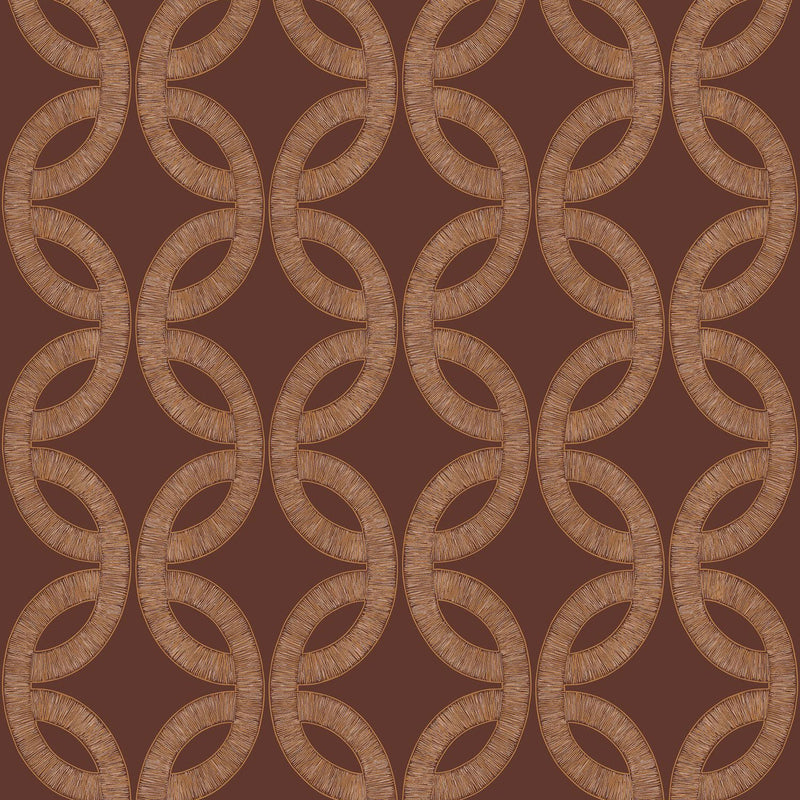 70692344 Etienne Bordeaux/Cuivré Wallpaper by Casamance