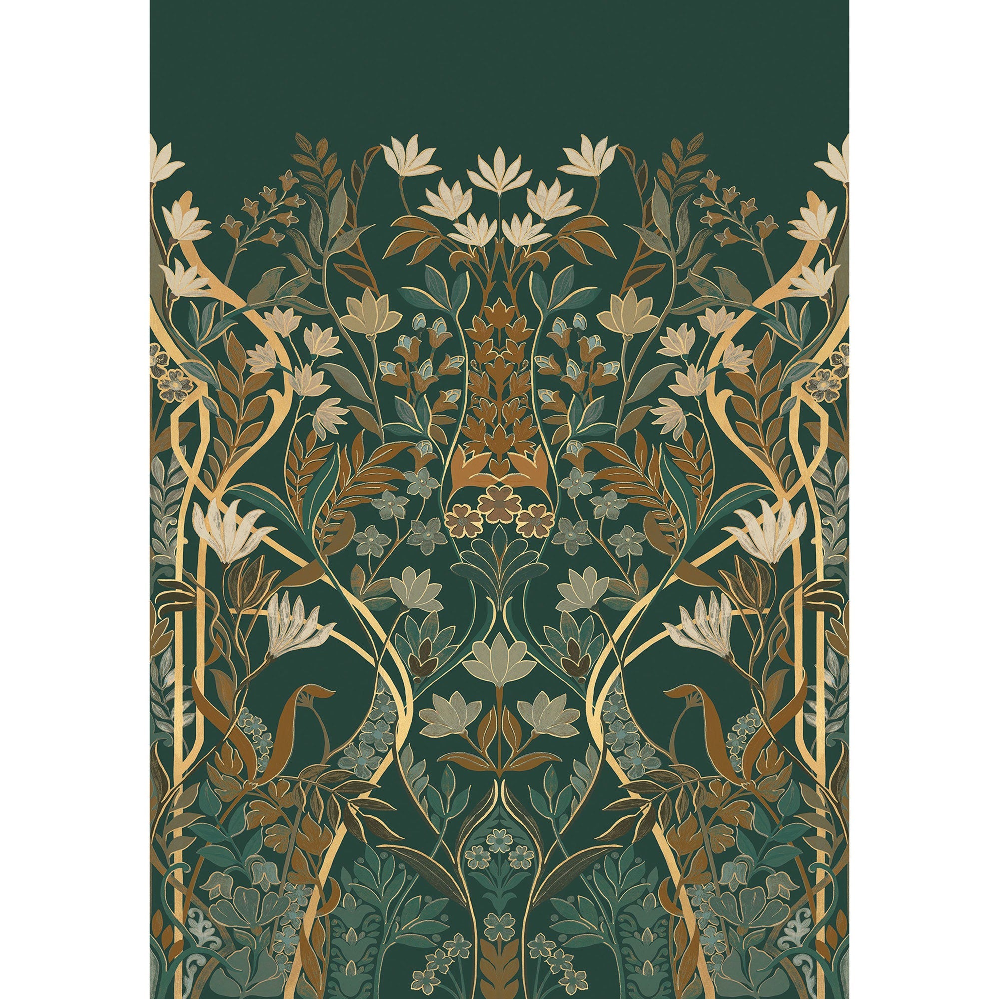 70733058 Salon Des Miroirs Pétrole/Doré Mural by Casamance