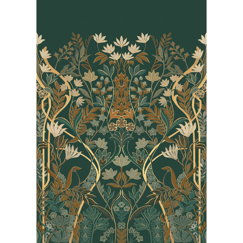 70733058 Salon Des Miroirs Pétrole/Doré Mural by Casamance