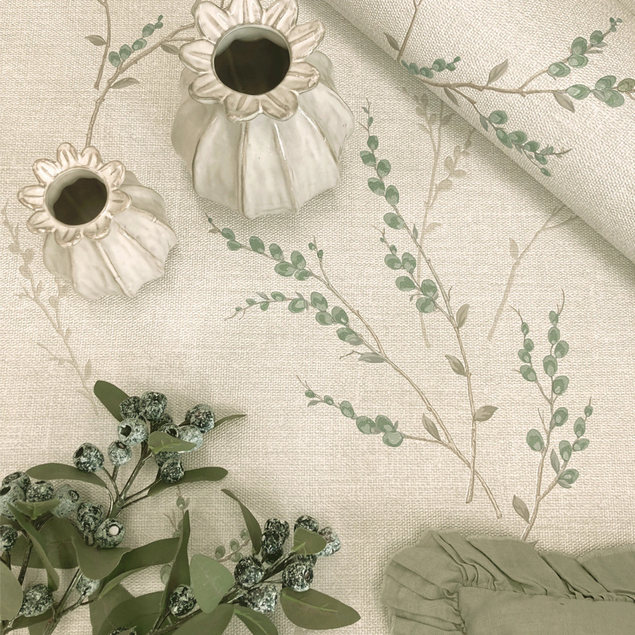 7152  GB7152  Carmella Green Wallpaper by Belgravia