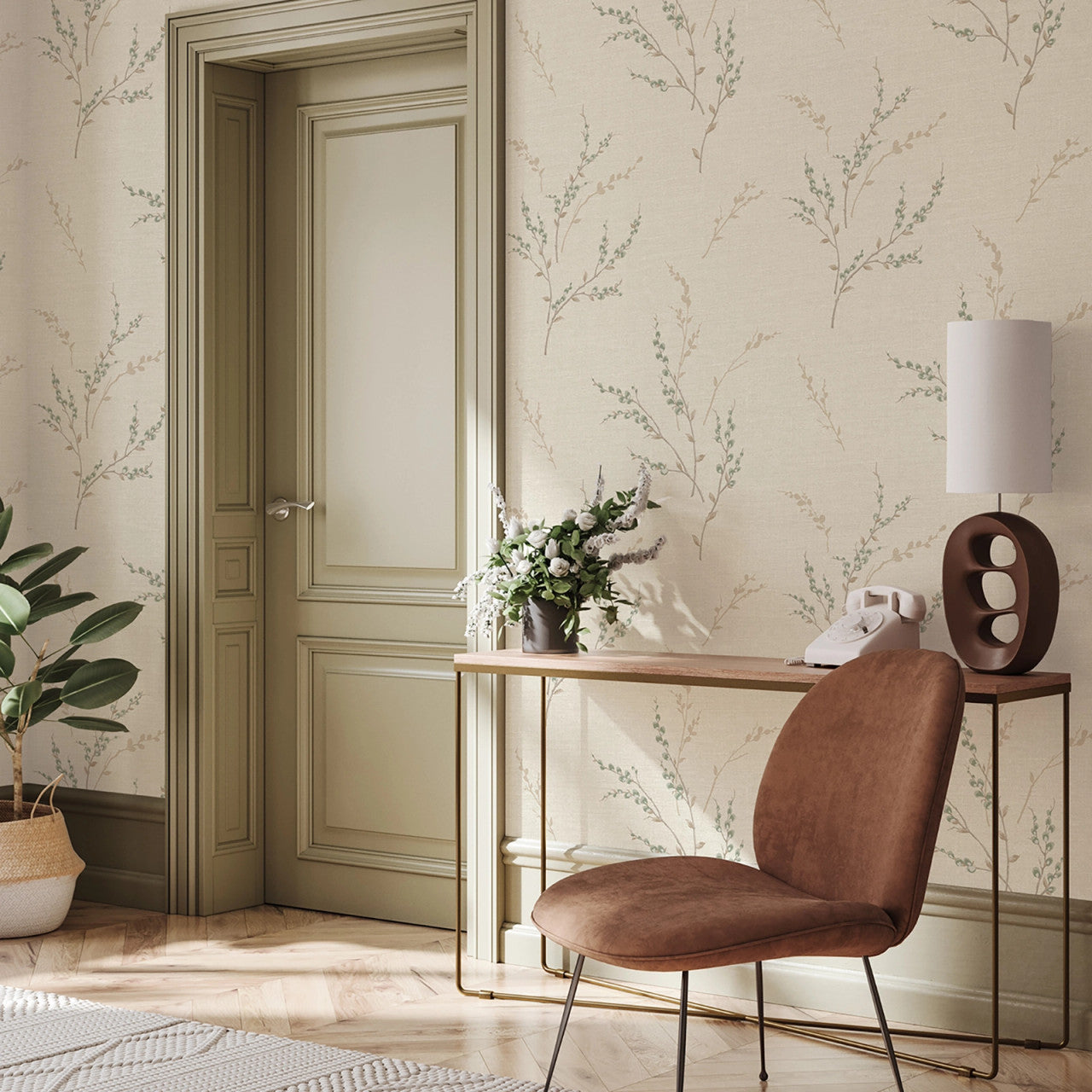 7152  GB7152  Carmella Green Wallpaper by Belgravia