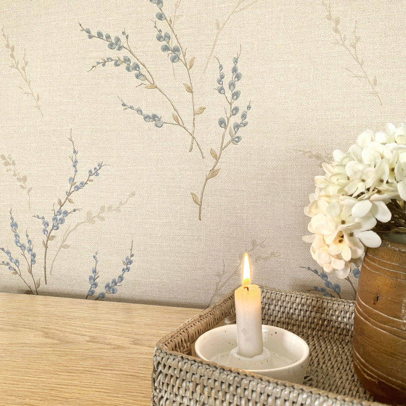 7156 GB7156 Carmella Blue Wallpaper by Belgravia
