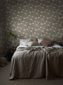 7227 Lily Tree Dark Grey and Beige Adorn Wallpaper by Boråstapeter