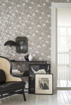 7227 Lily Tree Dark Grey and Beige Adorn Wallpaper by Boråstapeter