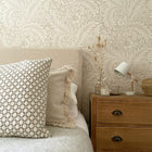 722 Florence Floral Leaf Natural Wallpaper by Belgravia