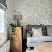 723 Florence Floral Leaf Grey Wallpaper by Belgravia