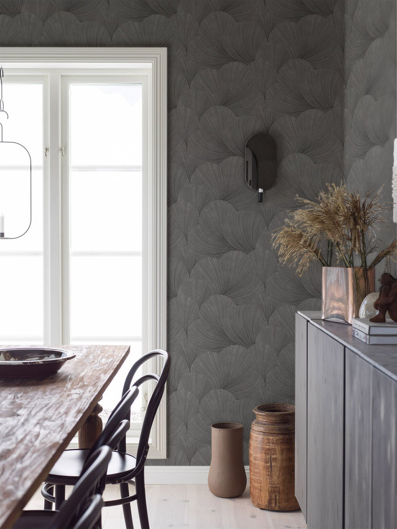 7262 Mirage Dark Grey Graphics Wallpaper by Boråstapeter