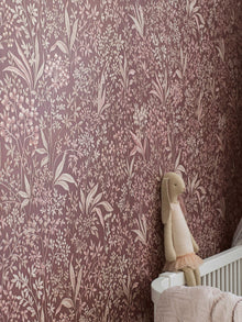 7268 Nocturne Dark Red and Pink Icons Wallpaper by Boråstapeter