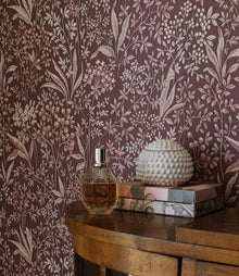 7268 Nocturne Dark Red and Pink Icons Wallpaper by Boråstapeter