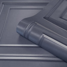 7375 Amara Navy Panel Wallpaper By Belgravia