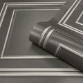 Amara Gunmetal Silver Panel Wallpaper By Belgravia