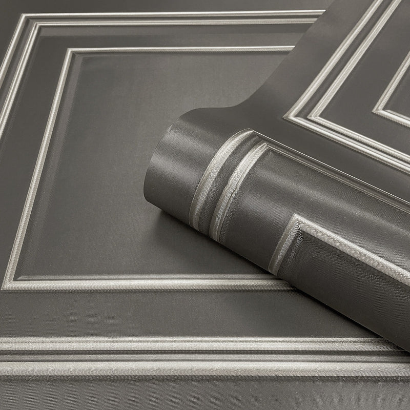 7390 Amara Gunmetal Silver Panel Wallpaper By Belgravia