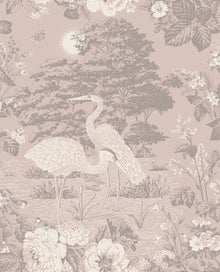 741 Izumi Crane Pink Wallpaper by Belgravia