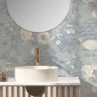 742 Izumi Crane Blue Wallpaper By Belgravia