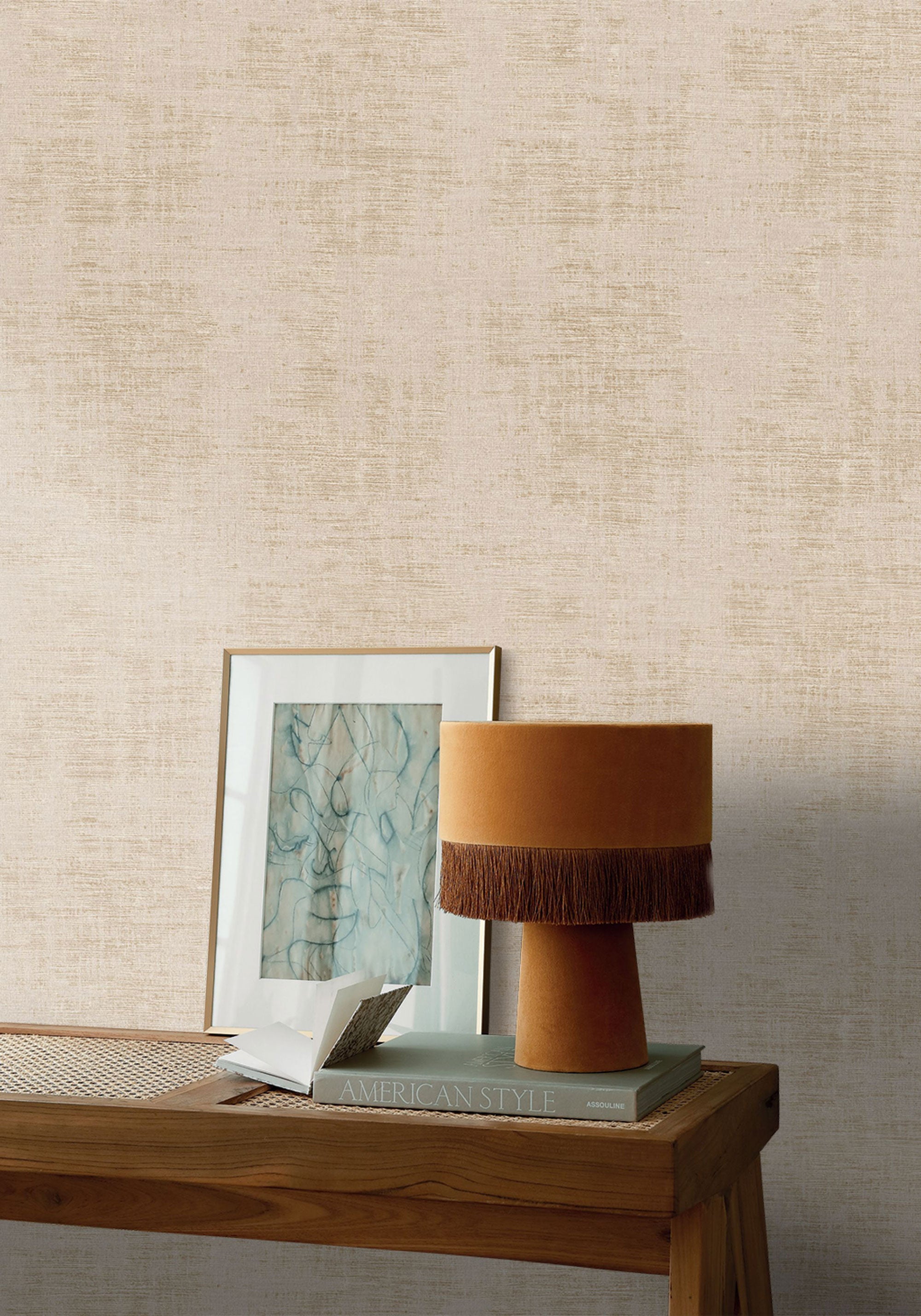 Johara Beige Clair Le Velours 3 Wallpaper by Casamance