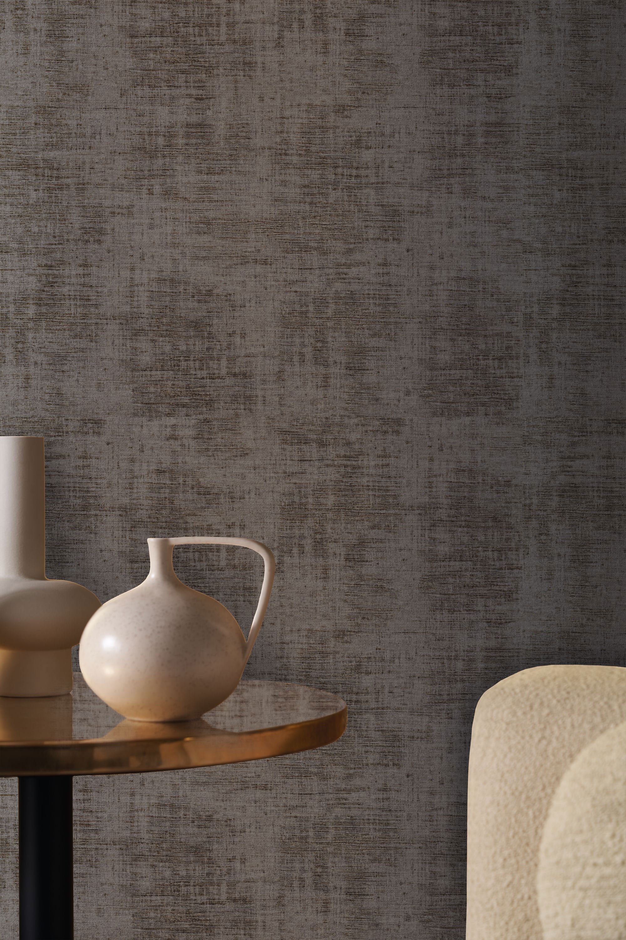 Johara Sepia Le Velours 3 Wallpaper by Casamance
