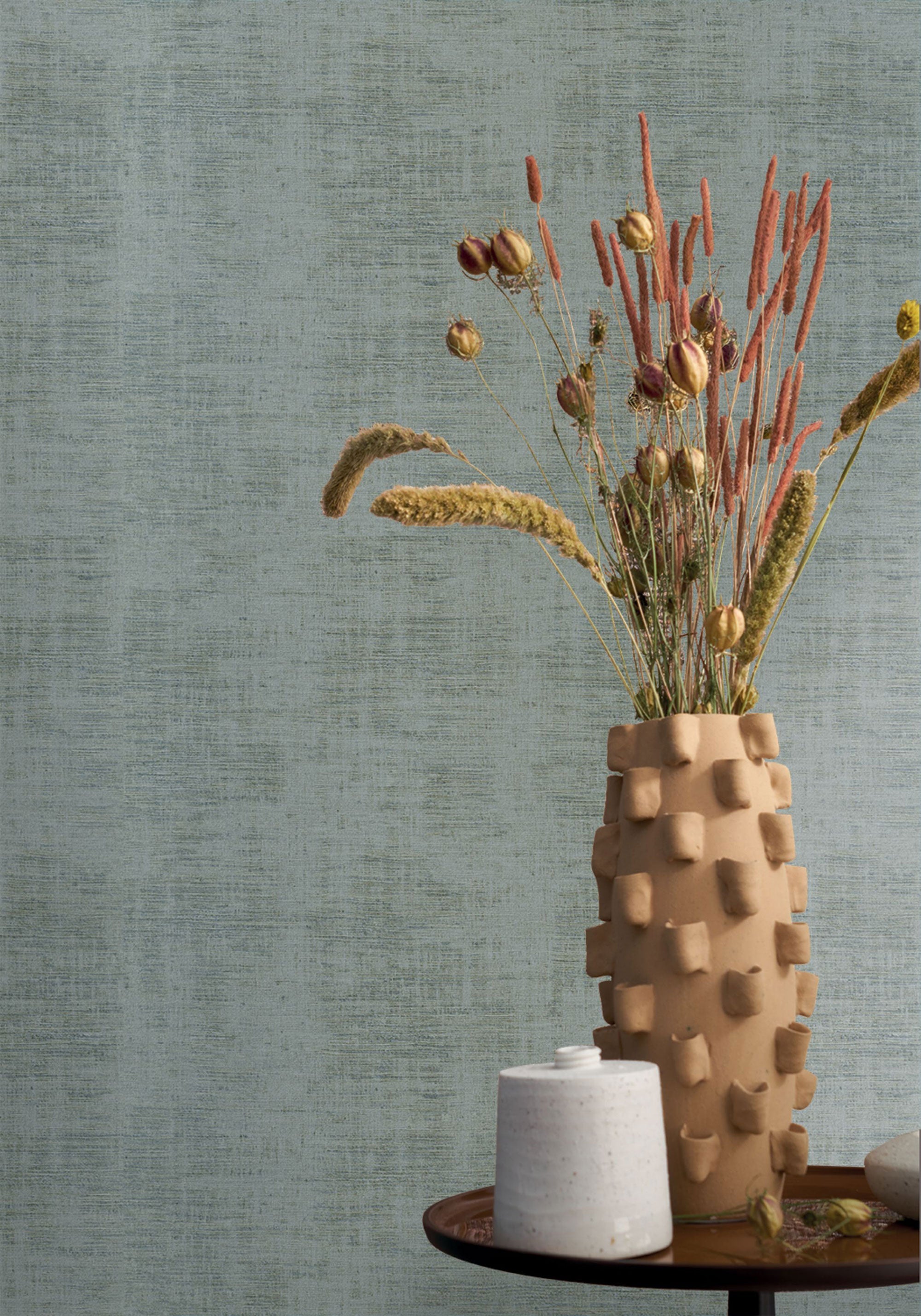 Johara Sauge Le Velours 3 Wallpaper by Casamance
