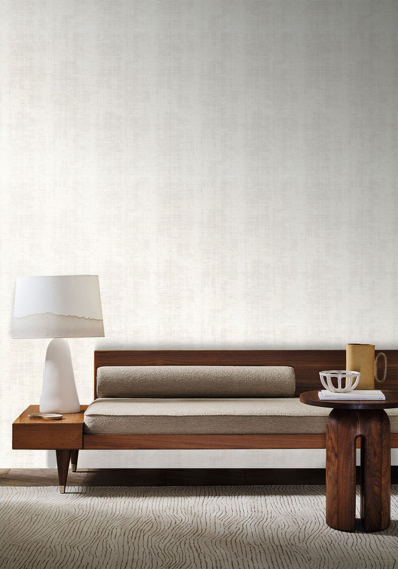 Johara Blanc Optique Le Velours 3 Wallpaper by Casamance
