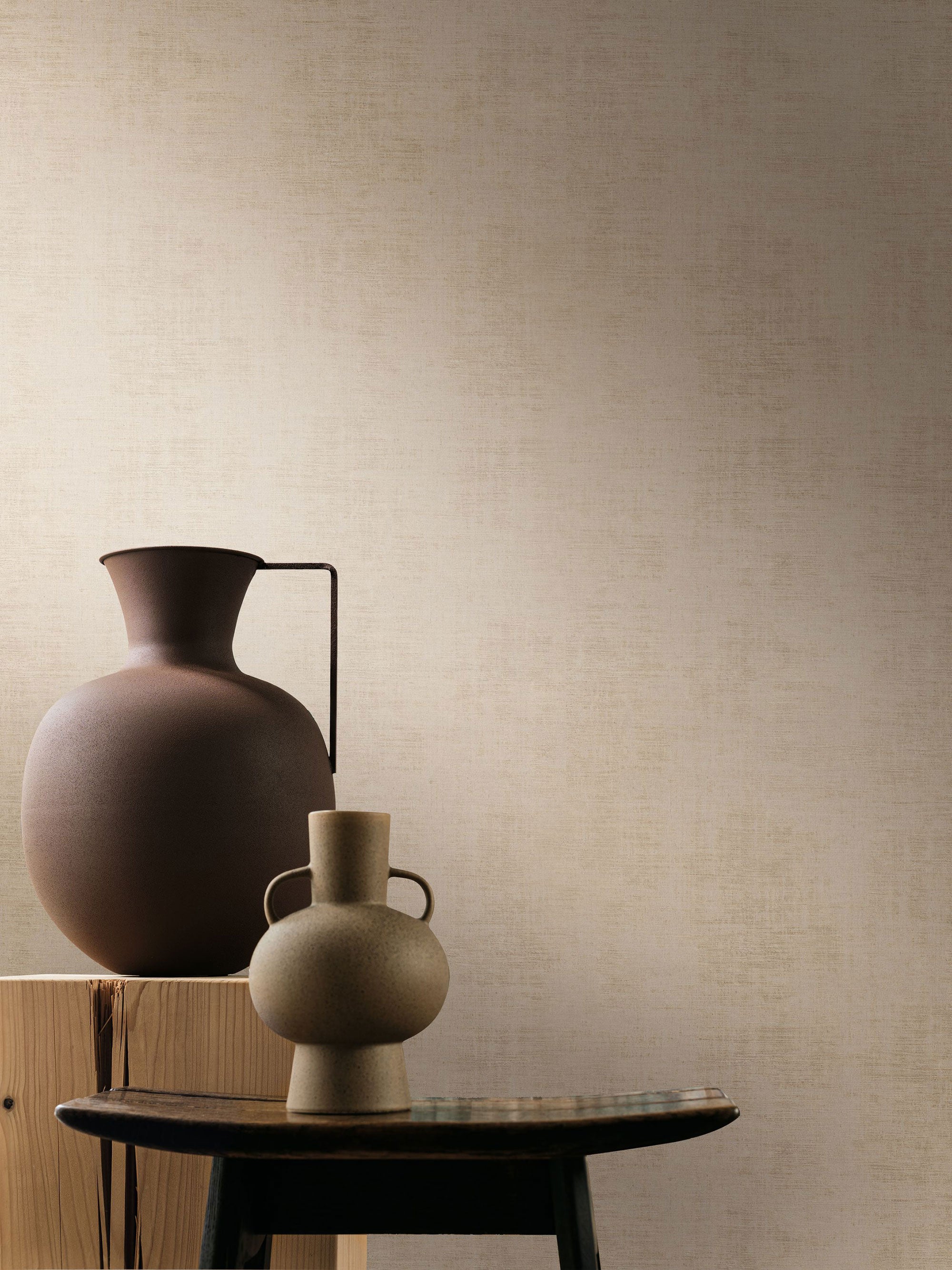 Johara Blanc Travertin Le Velours 3 Wallpaper by Casamance