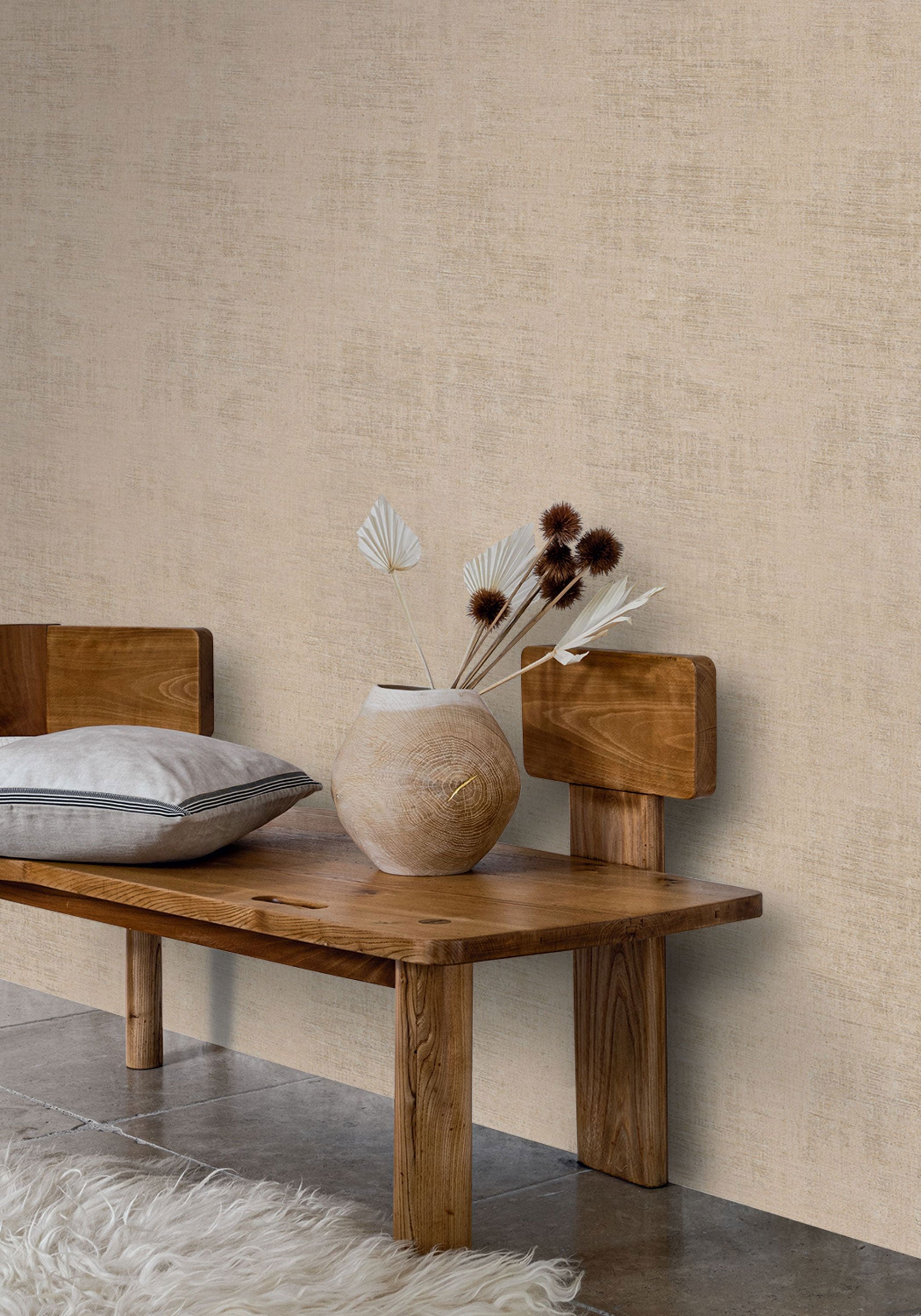 Johara Marron Glace Le Velours 3 Wallpaper by Casamance