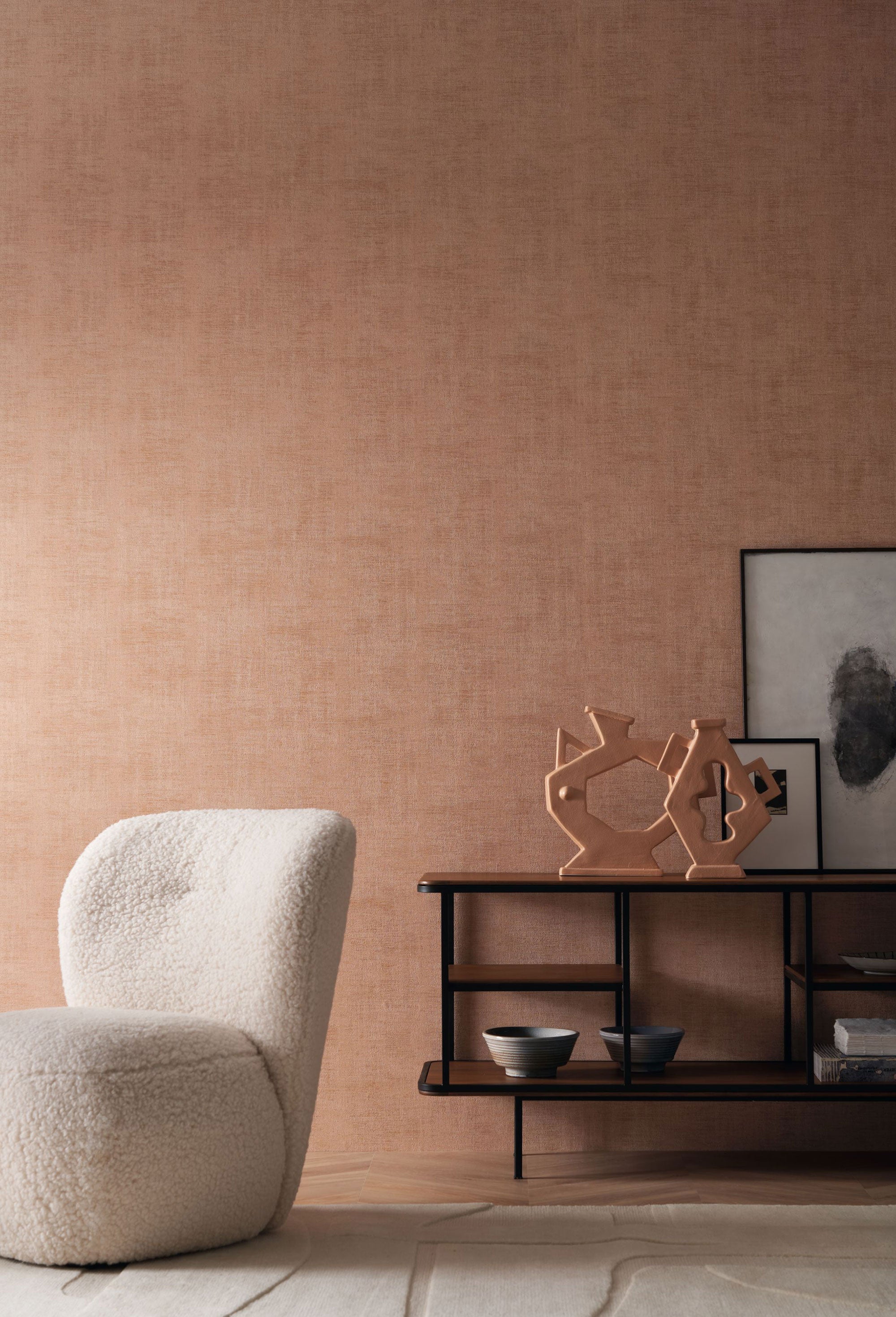 Johara Nude Le Velours 3 Wallpaper by Casamance