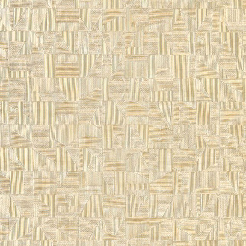 74400956 Tiznit Textures Metalliques Blanc and Dore Wallpaper by Casamance