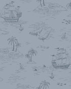 Treasure Island Blue Newbie Wallpaper Wallpaper by Boråstapeter