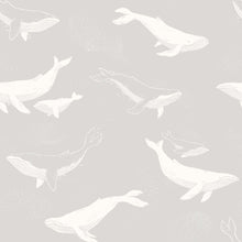 7452 Whales Grey and White Wallpaper by Boråstapeter