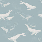 7453 Whales Blue and Grey Wallpaper by Boråstapeter