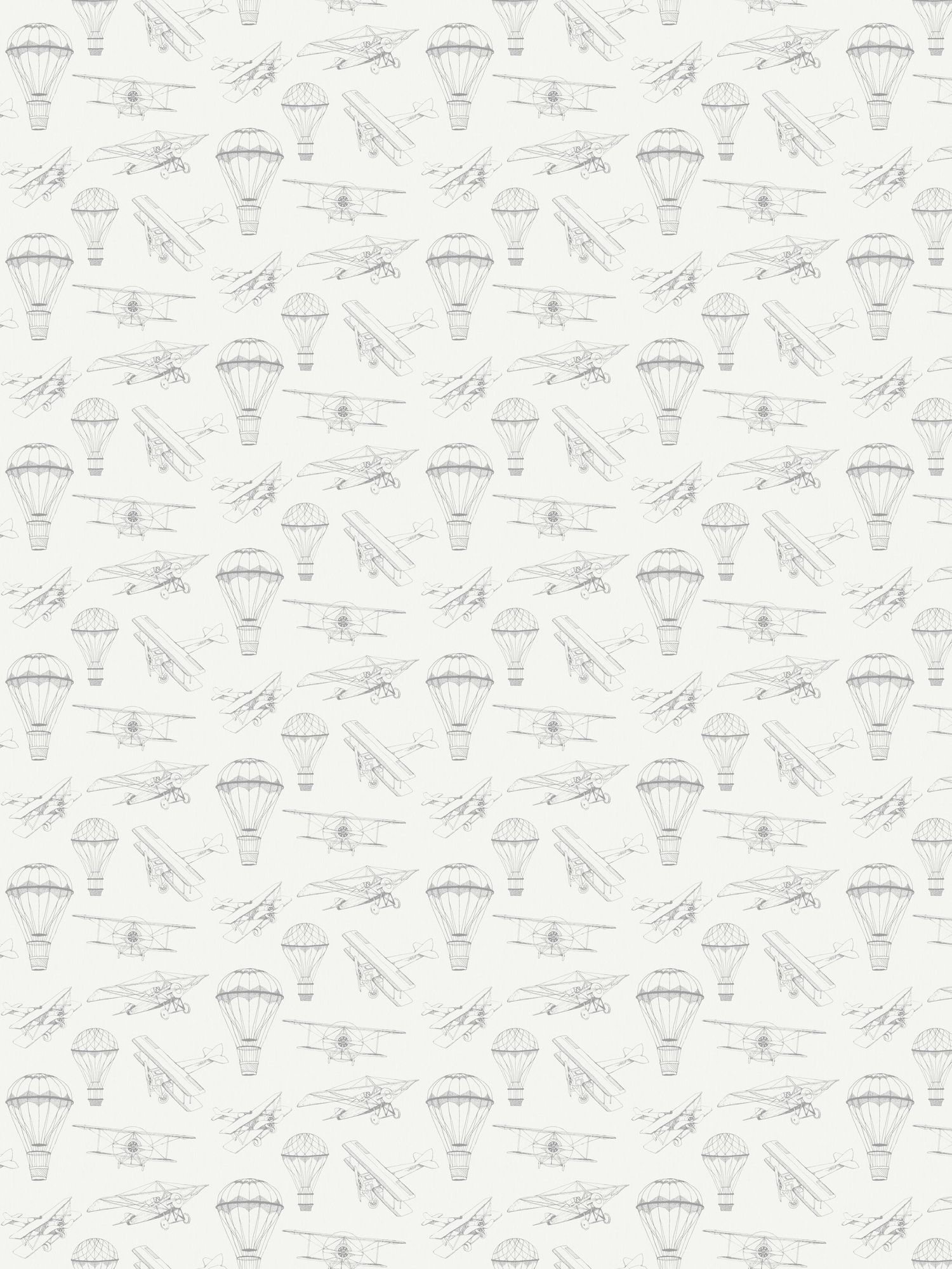 7454 Bon Voyage White and Beige Wallpaper by Boråstapeter