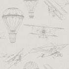 7455 Bon Voyage Beige and Brown Wallpaper by Boråstapeter