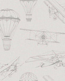 7455 Bon Voyage Beige and Brown Wallpaper by Boråstapeter