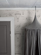 7455 Bon Voyage Beige and Brown Wallpaper by Boråstapeter
