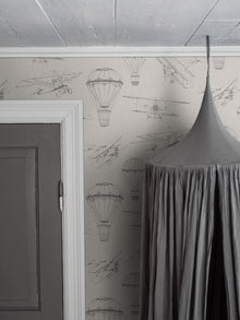 7455 Bon Voyage Beige and Brown Wallpaper by Boråstapeter