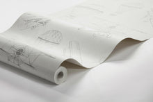 7455 Bon Voyage Beige and Brown Wallpaper by Boråstapeter