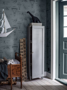 Bon Voyage Blue Newbie Wallpaper Wallpaper by Boråstapeter