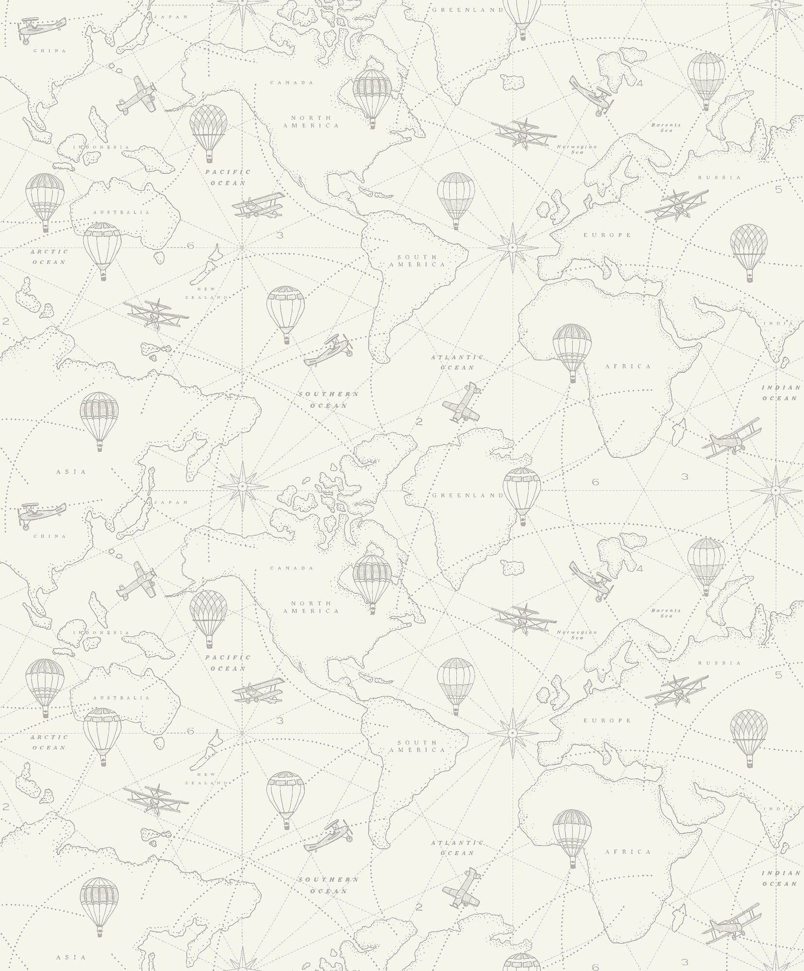 7457 Adventures Beige and Brown Wallpaper by Boråstapeter