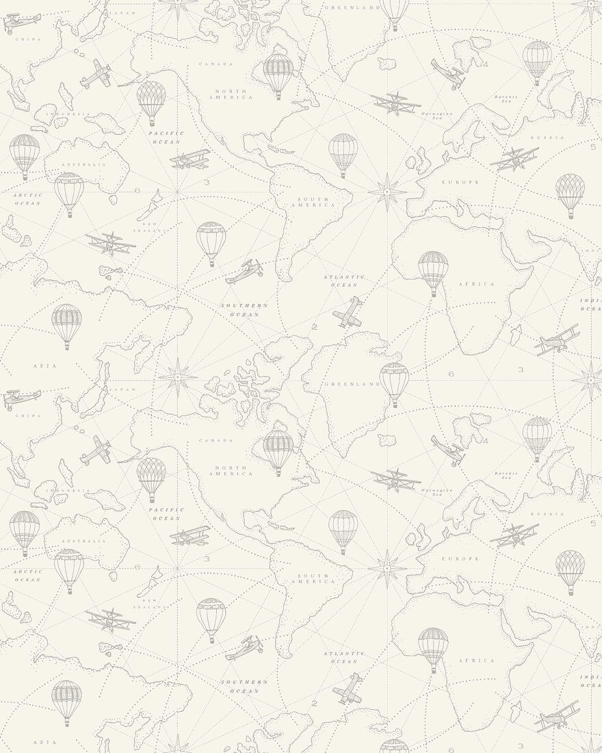 7457 Adventures Beige and Brown Wallpaper by Boråstapeter