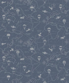 7458 Adventures Blue and Grey Wallpaper by Boråstapeter