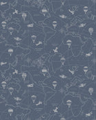 7458 Adventures Blue and Grey Wallpaper by Boråstapeter